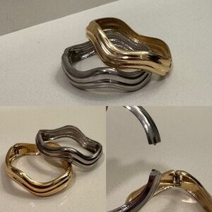 Gold and Silver Bangle Bracelets